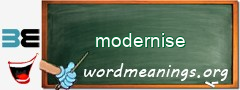 WordMeaning blackboard for modernise